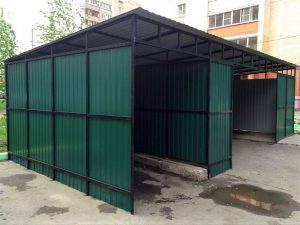 навес для мусорных контейнеров