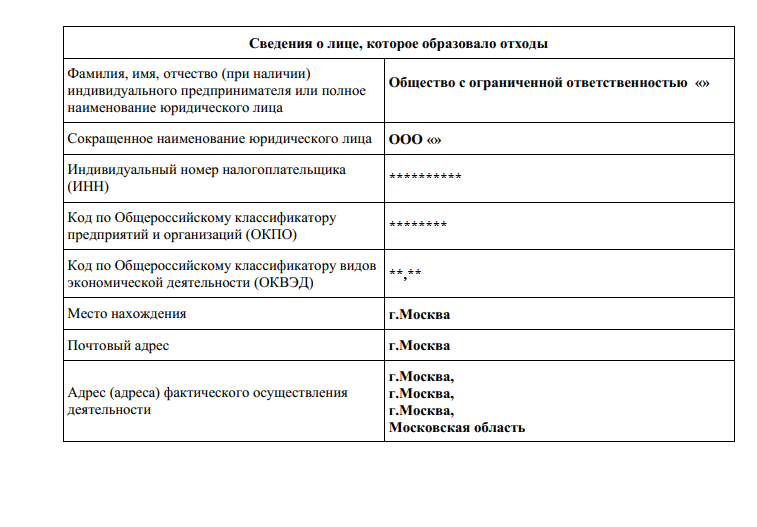 ОБразец паспорта отходов 2 стр